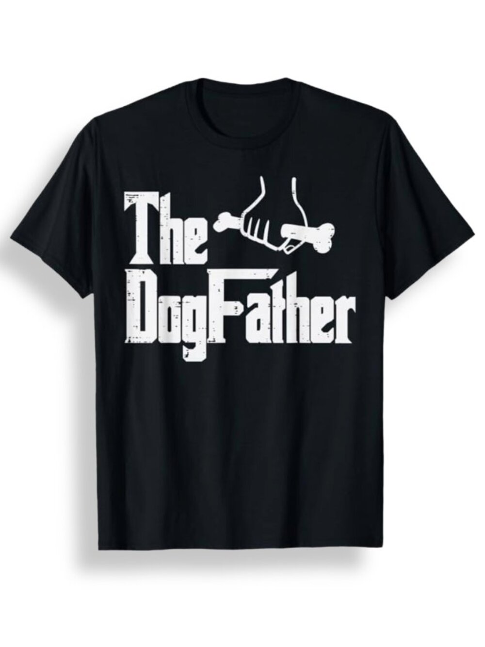 The Dog Father Funny Movie Pun Fur Dad T-Shirt, BLACK, Size LARGE